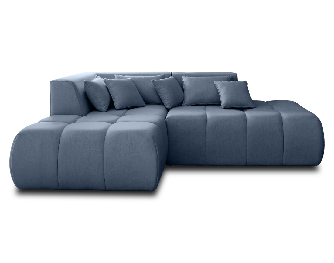 Canapé modulable d'angle gauche 4 places en tissu Caracas