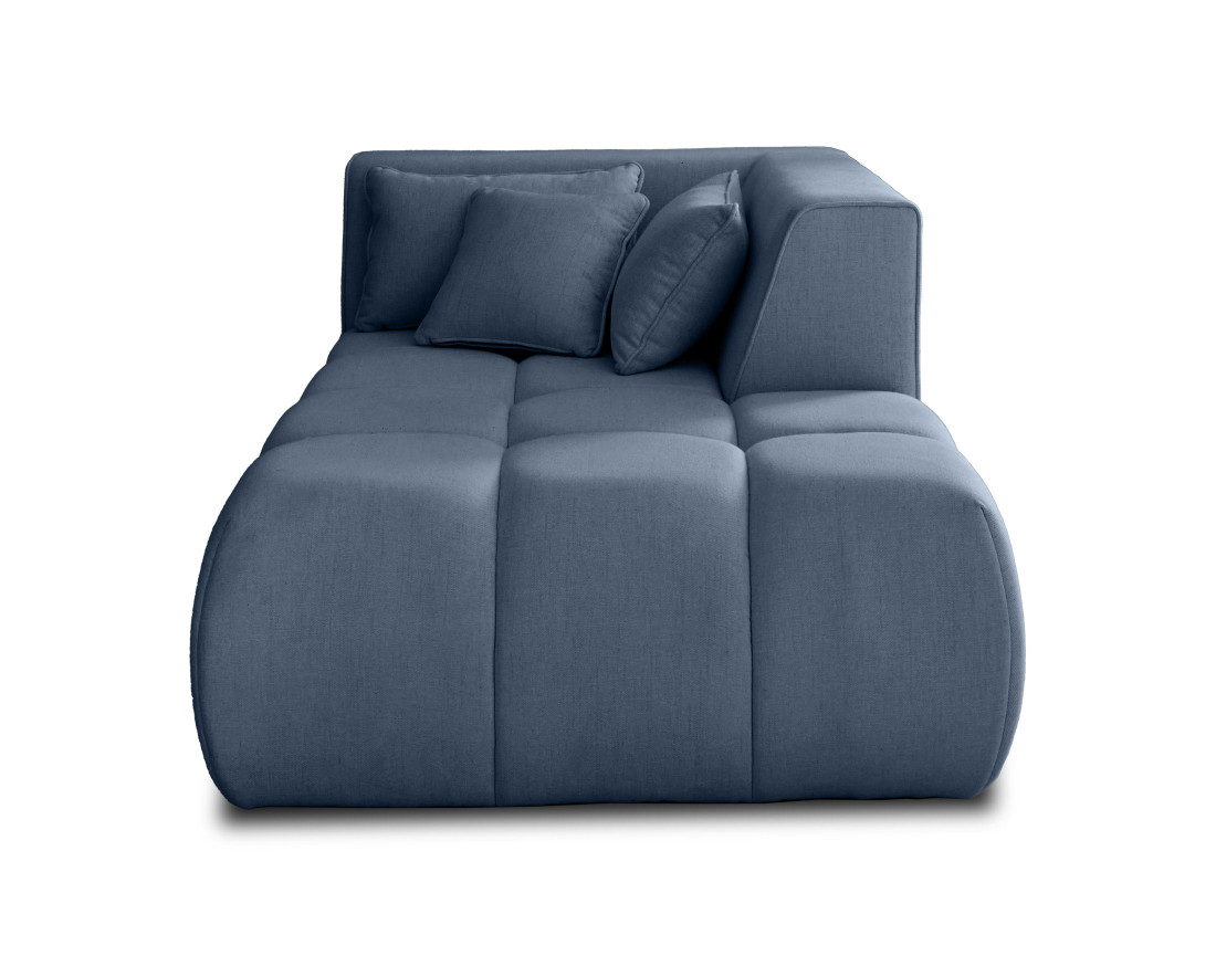 Module d'assise méridienne droit en tissu Caracas
