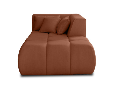 Module d'assise méridienne droit en tissu Caracas