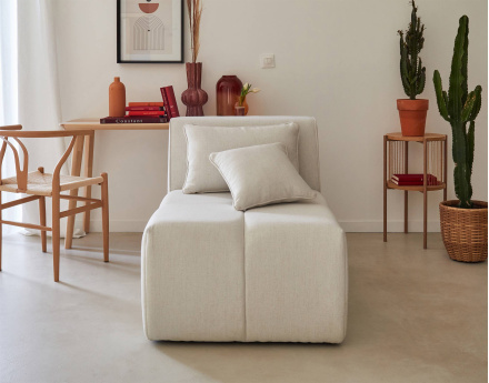 Module d'assise sans accoudoirs en tissu Caracas