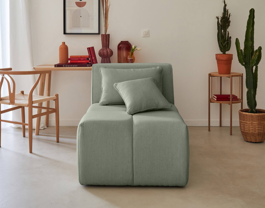 Module d'assise sans accoudoirs en tissu Caracas