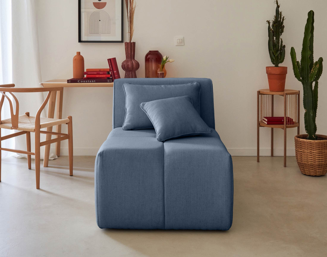 Module d'assise sans accoudoirs en tissu Caracas