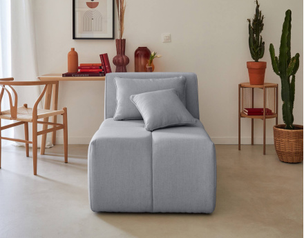 Module d'assise sans accoudoirs en tissu Caracas