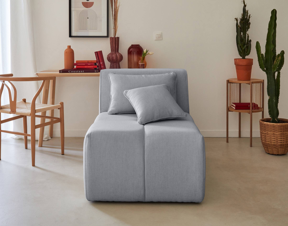 Module d'assise sans accoudoirs en tissu Caracas