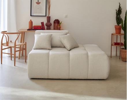 Module d'assise droit en tissu Caracas