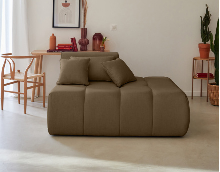 Module d'assise droit en tissu Caracas