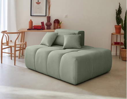 Module d'assise droit en tissu Caracas