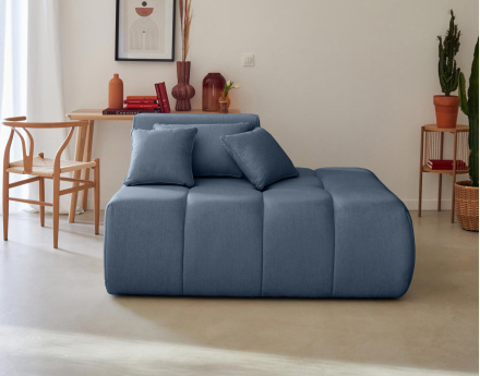 Module d'assise droit en tissu Caracas