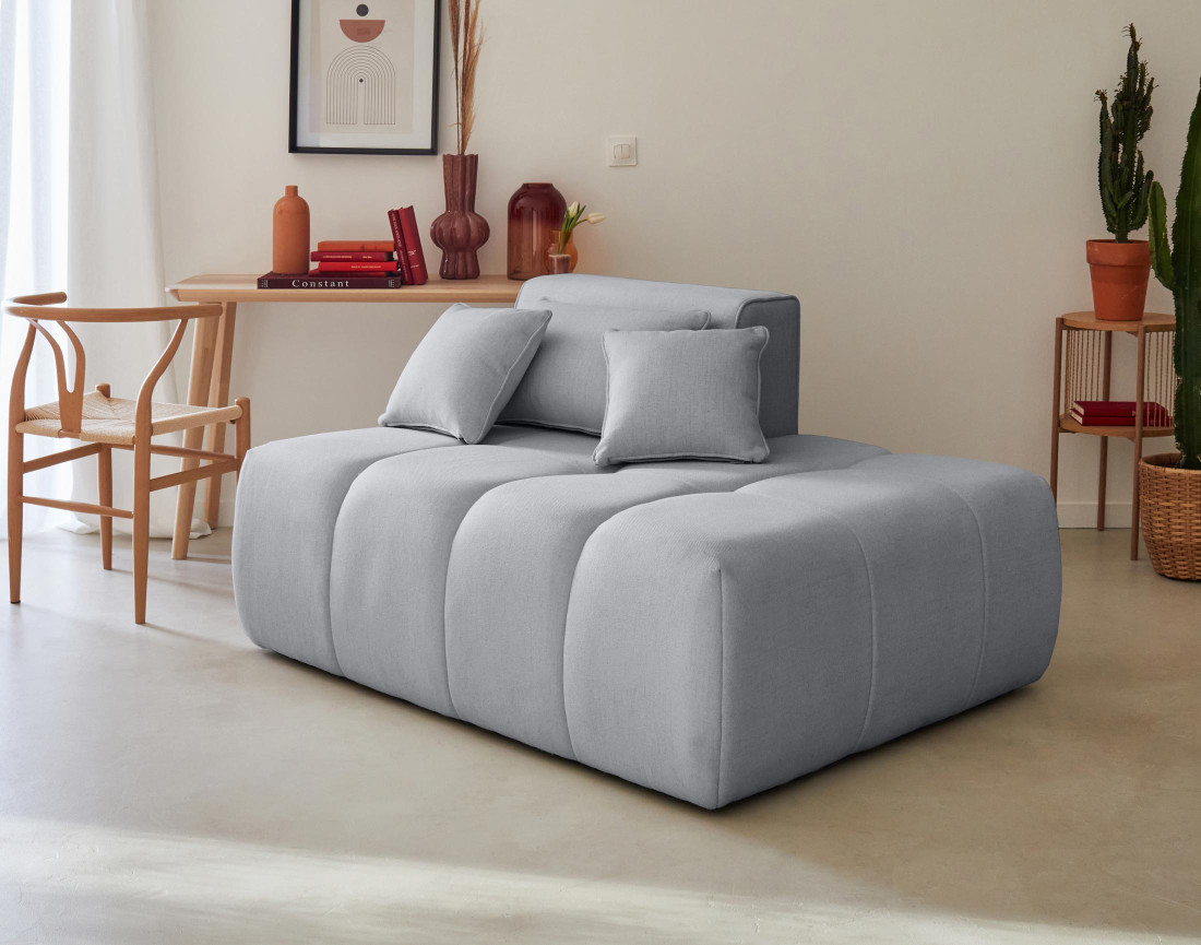 Module d'assise droit en tissu Caracas