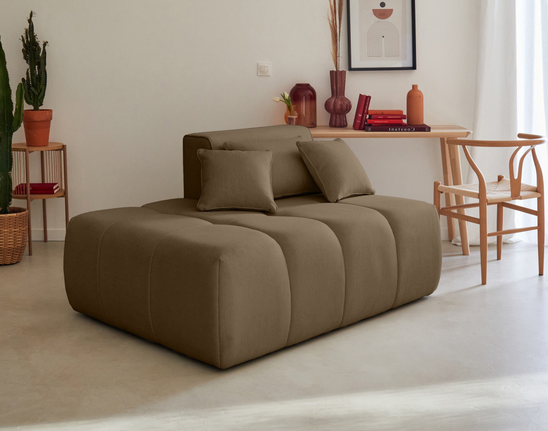 Module d'assise gauche en tissu Caracas