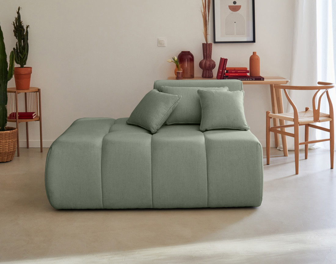 Module d'assise gauche en tissu Caracas