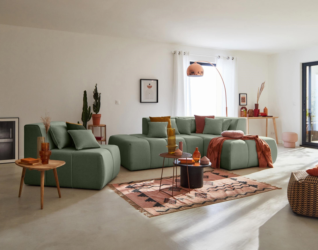 Module d'assise gauche en tissu Caracas