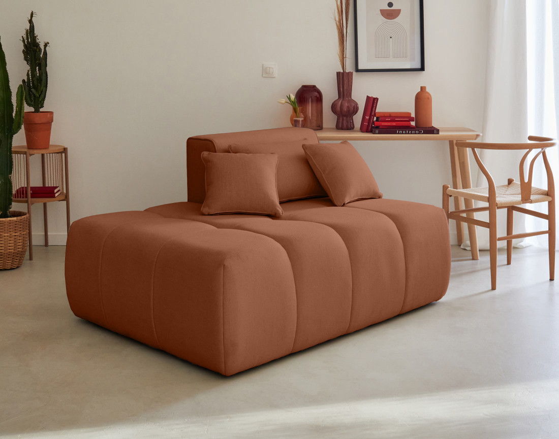 Module d'assise gauche en tissu Caracas