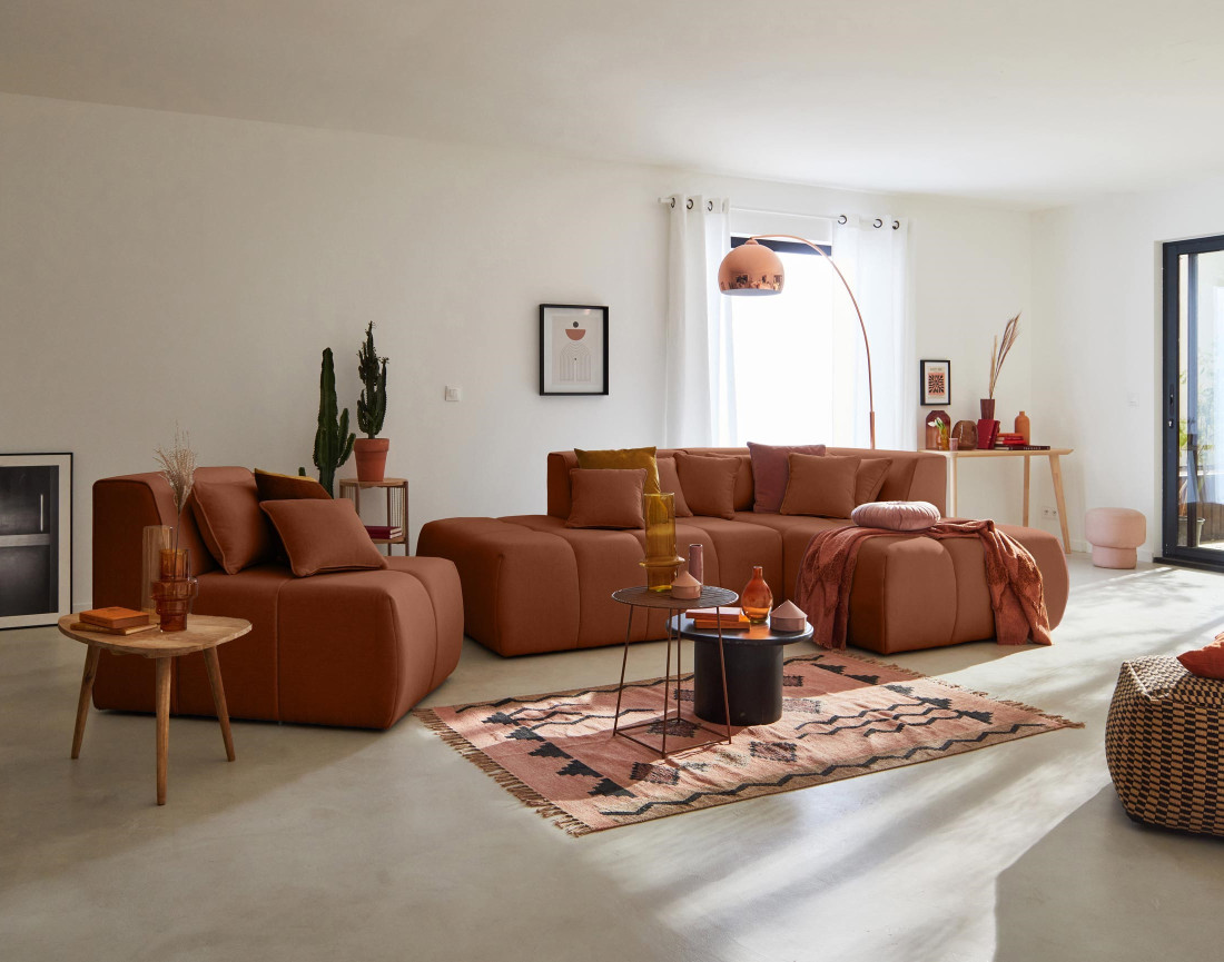 Module d'assise gauche en tissu Caracas