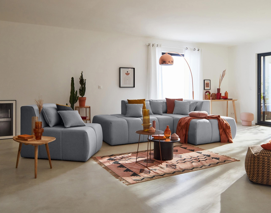 Module d'assise gauche en tissu Caracas