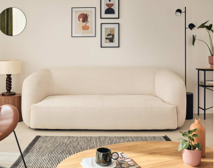 Canapé 3 places en velours Ernee