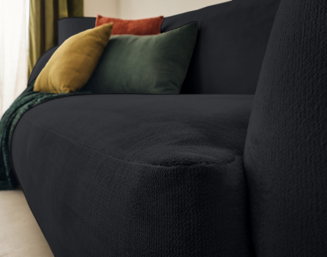 Canapé 3 places en velours Ernee