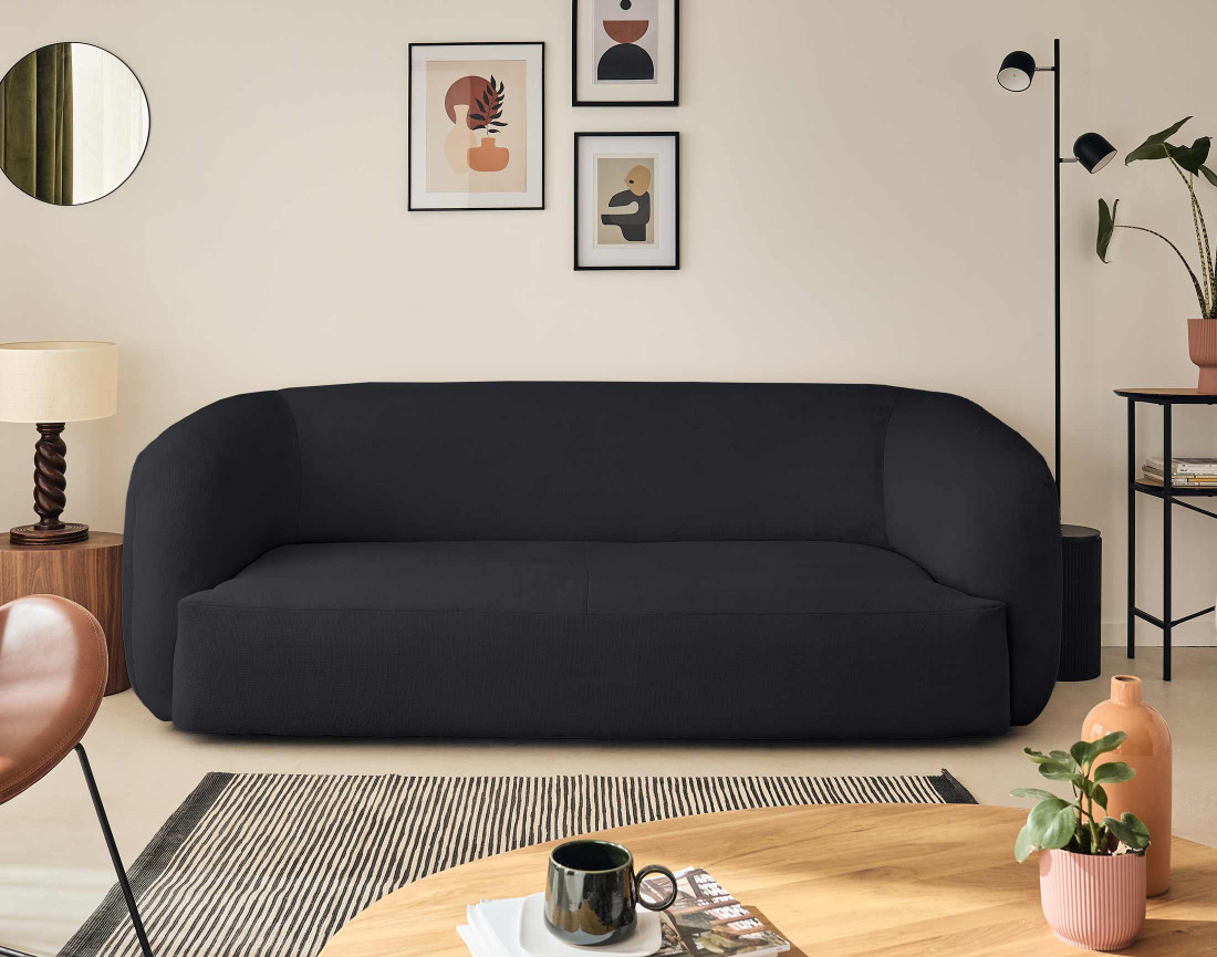 Canapé 3 places en velours Ernee