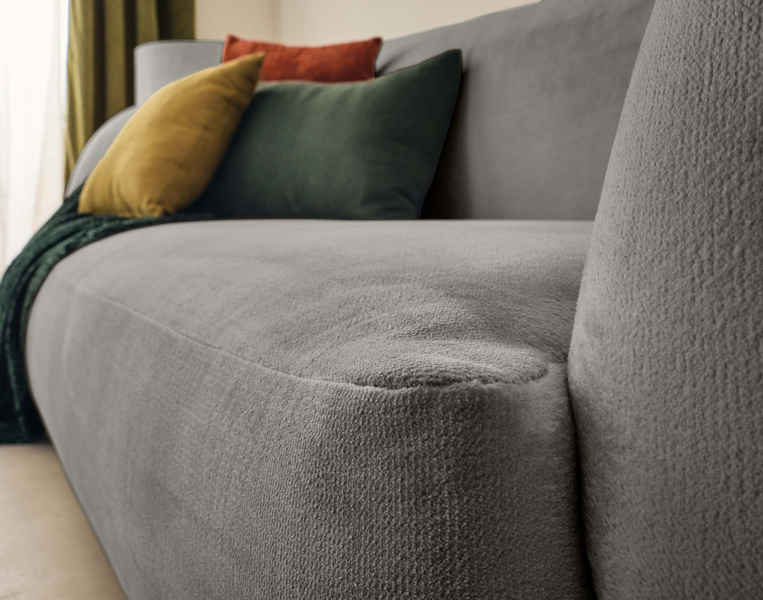 Canapé 3 places en velours Ernee