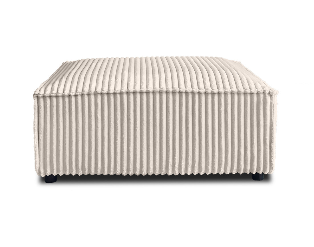 Pouf en velours côtelé grosses côtes Stella