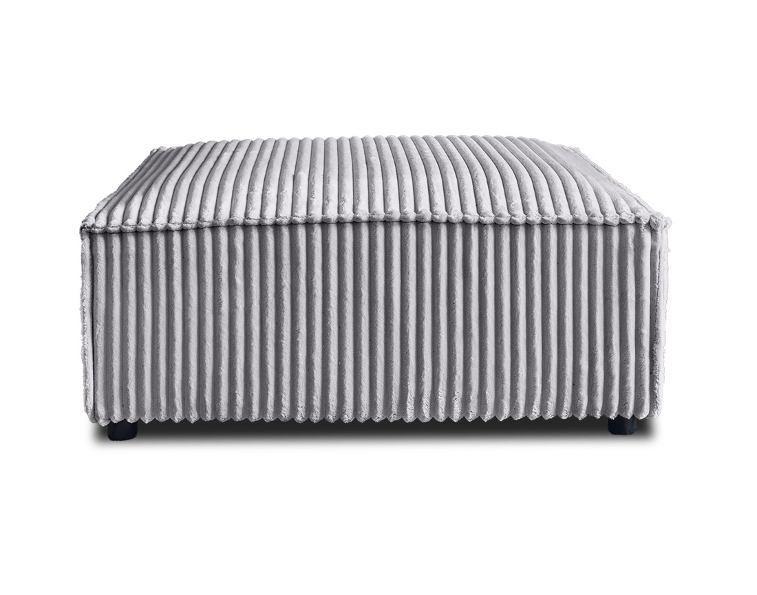 Pouf en velours côtelé grosses côtes Stella