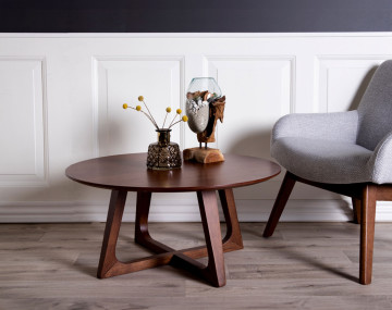 Table basse ronde en bois...