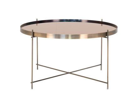 Table basse métal et verre 70 cm Glina