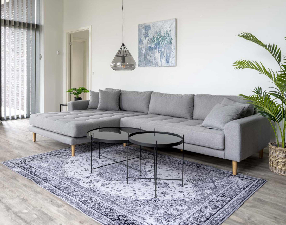 Table basse métal et verre 70 cm Glina