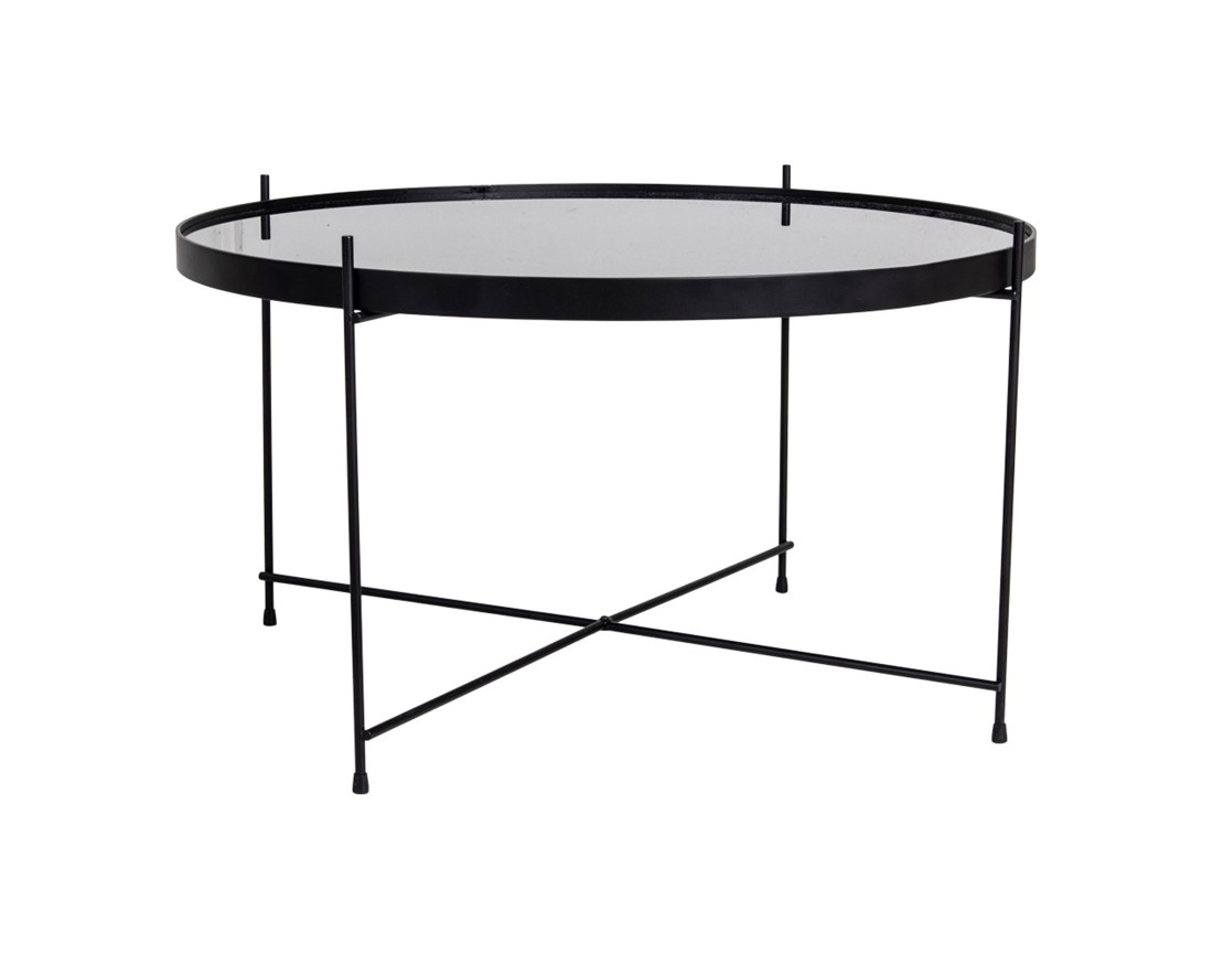 Table basse métal et verre 70 cm Glina