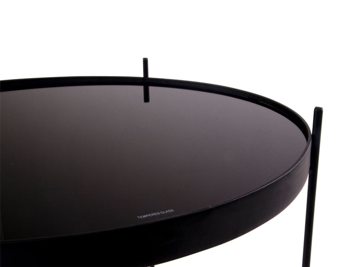 Table basse métal et verre 70 cm Glina