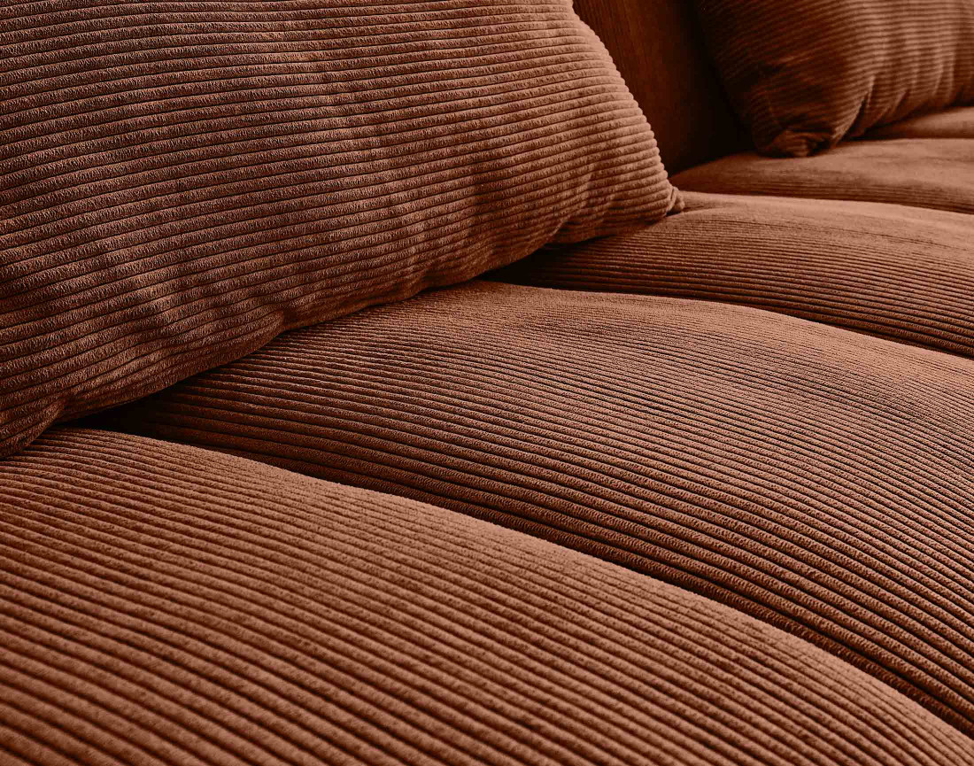 Canapé convertible clic-clac 2 places en velours côtelé Samarra