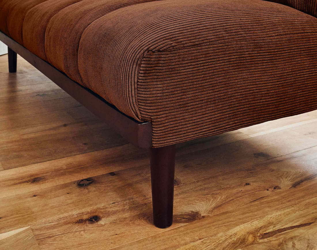 Canapé convertible clic-clac 2 places en velours côtelé Samarra