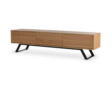 Meuble TV bois et noir 200 cm Zapallar