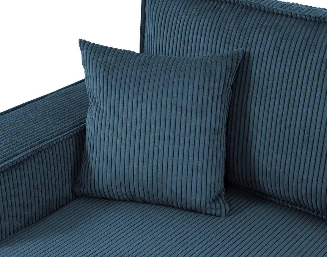 Canapé panoramique en U 7 places convertible avec coffre en velours côtelé Cezanne