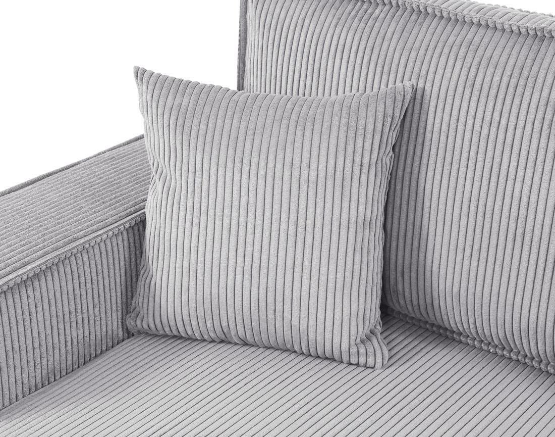 Canapé panoramique en U 7 places convertible avec coffre en velours côtelé Cezanne