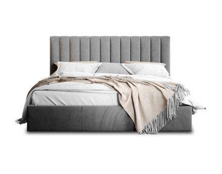 Lit coffre 180x200 cm sommier inclus en velours Rosario