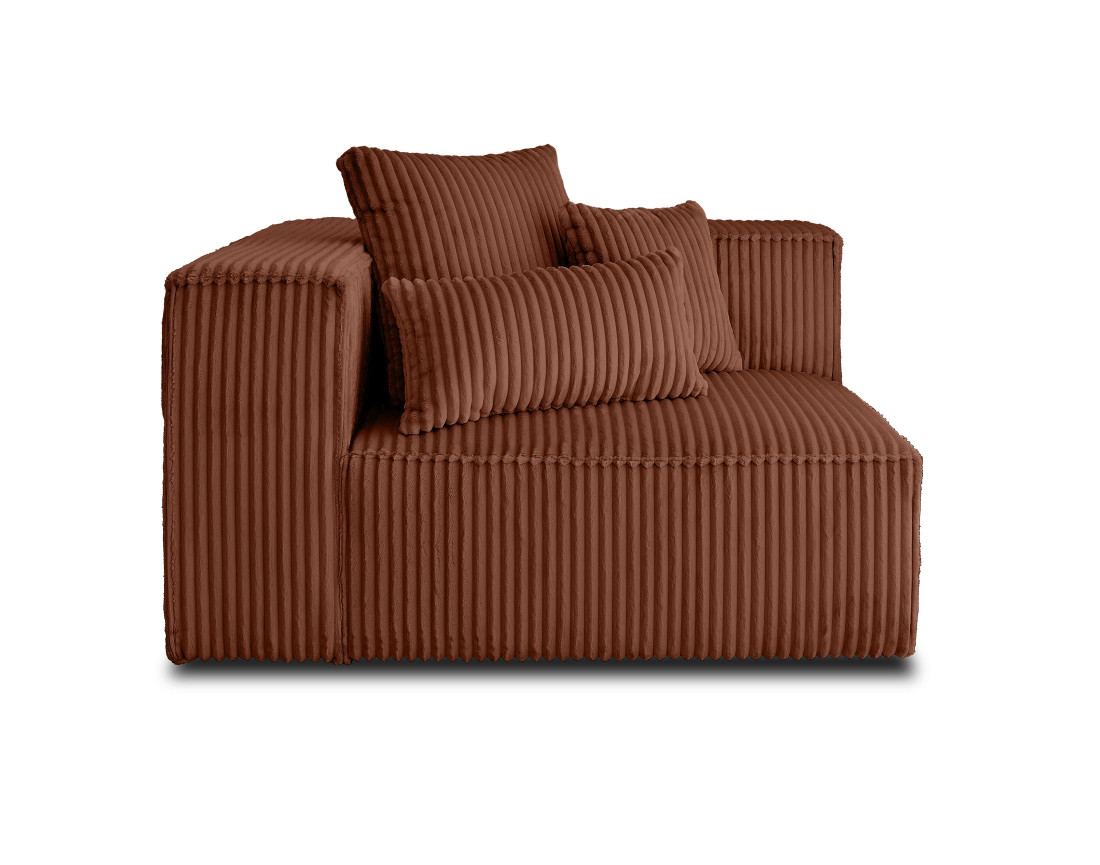 Module d'assise gauche en velours côtelé grosses côtes Colombine