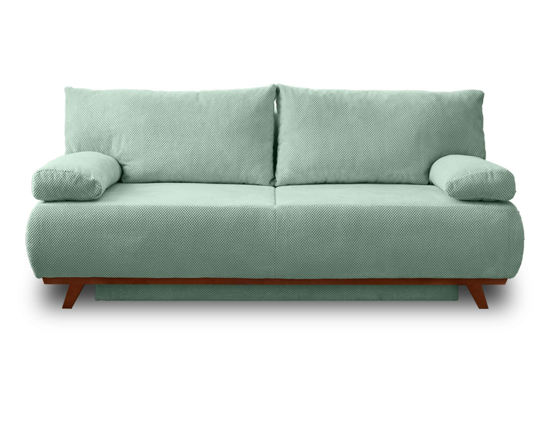 Canapé 3 places convertible avec coffre en velours texturé Cristal