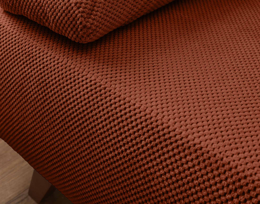 Canapé 3 places convertible avec coffre en velours texturé Cristal