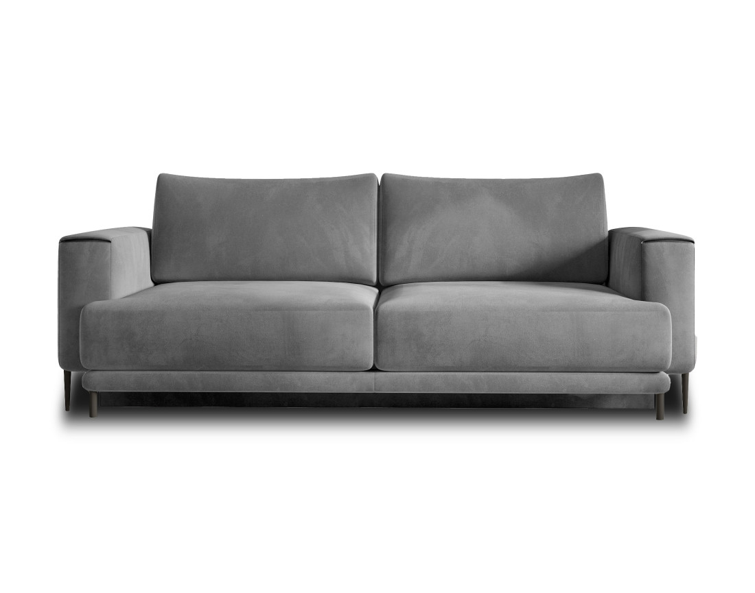 Canapé 3 places convertible avec coffre en velours Bucay