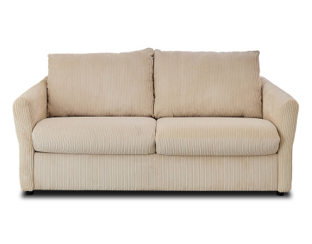 Canapé 2 places convertible express quotidien en velours côtelé Maho