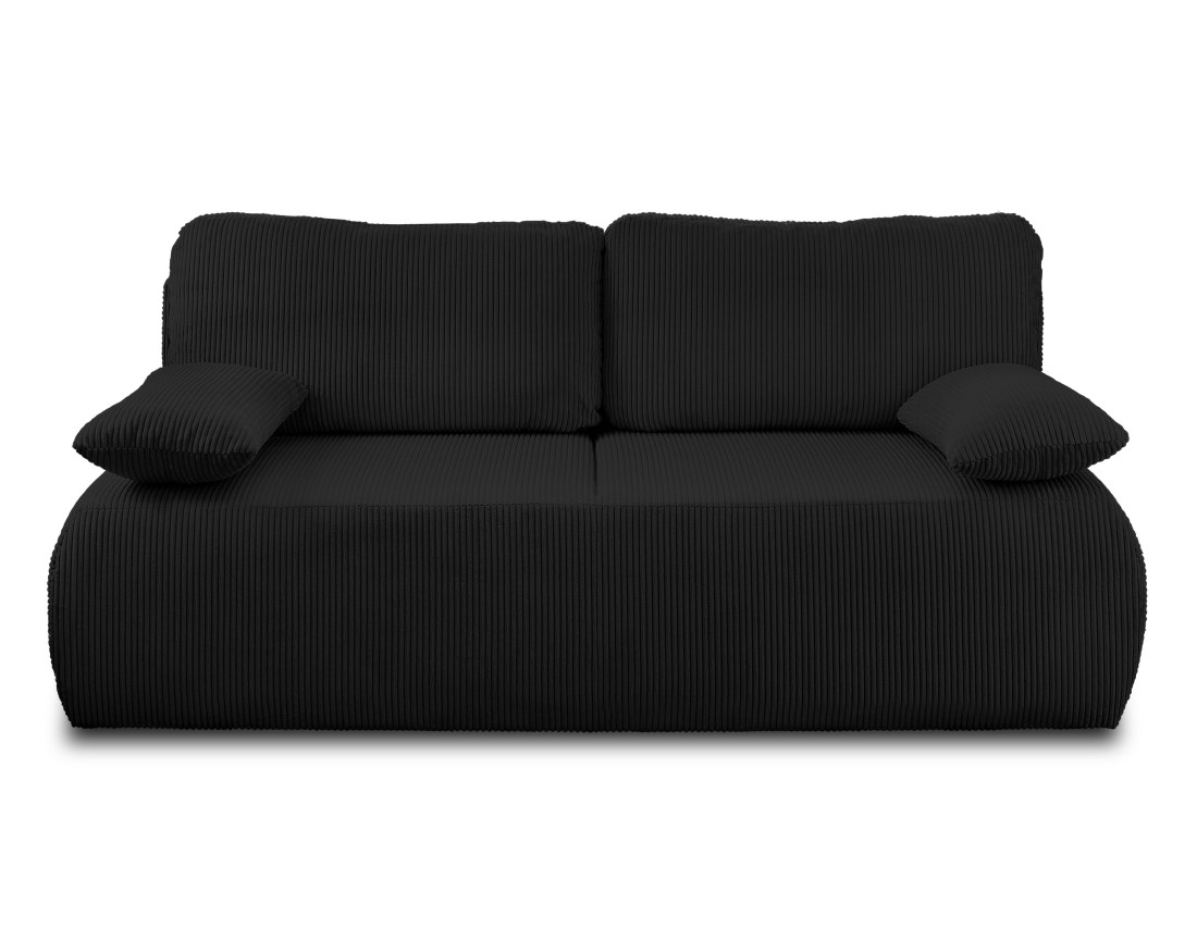 Canapé 3 places convertible avec coffre en velours côtelé Loutro