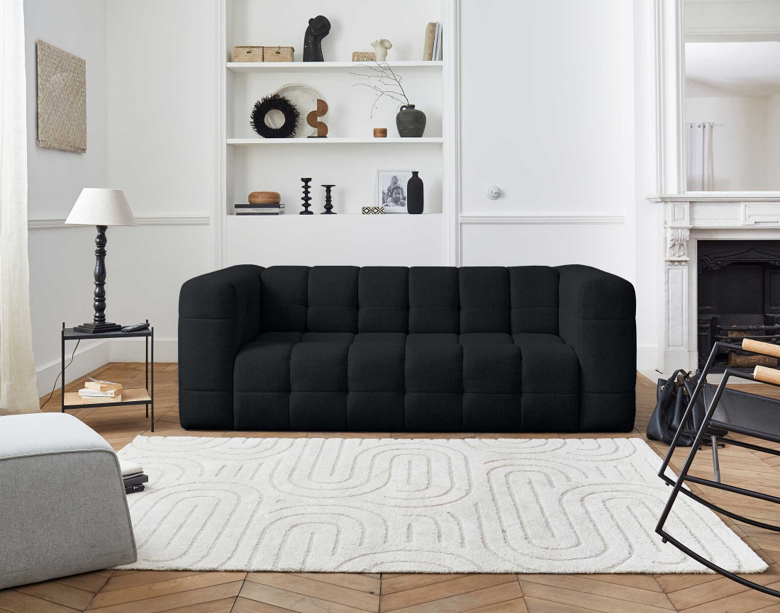 Canapé 3 places en tissu Suzano