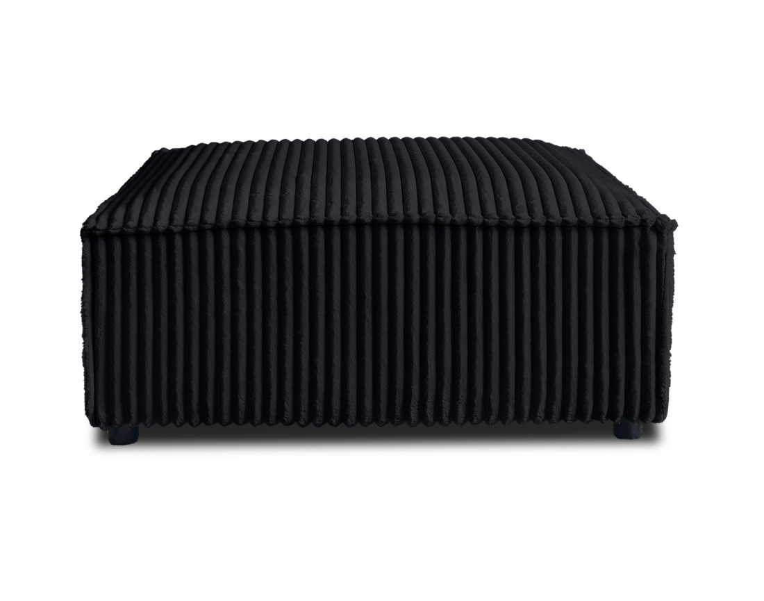 Pouf en velours côtelé grosses côtes Stella