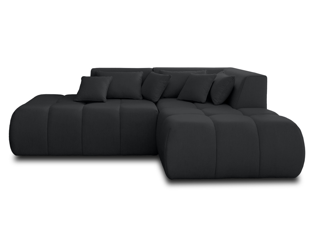 Canapé modulable d'angle droit 4 places en tissu Caracas