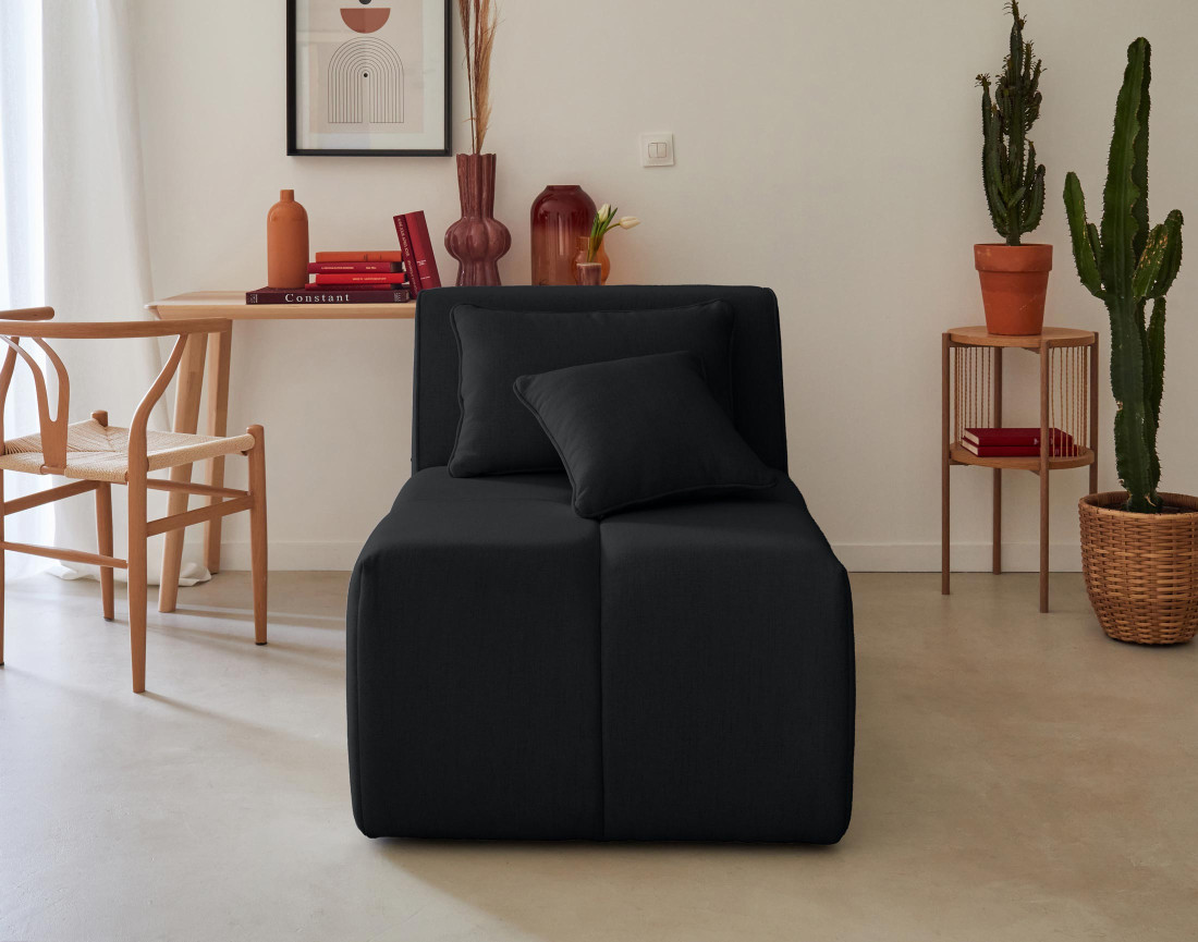 Module d'assise sans accoudoirs en tissu Caracas