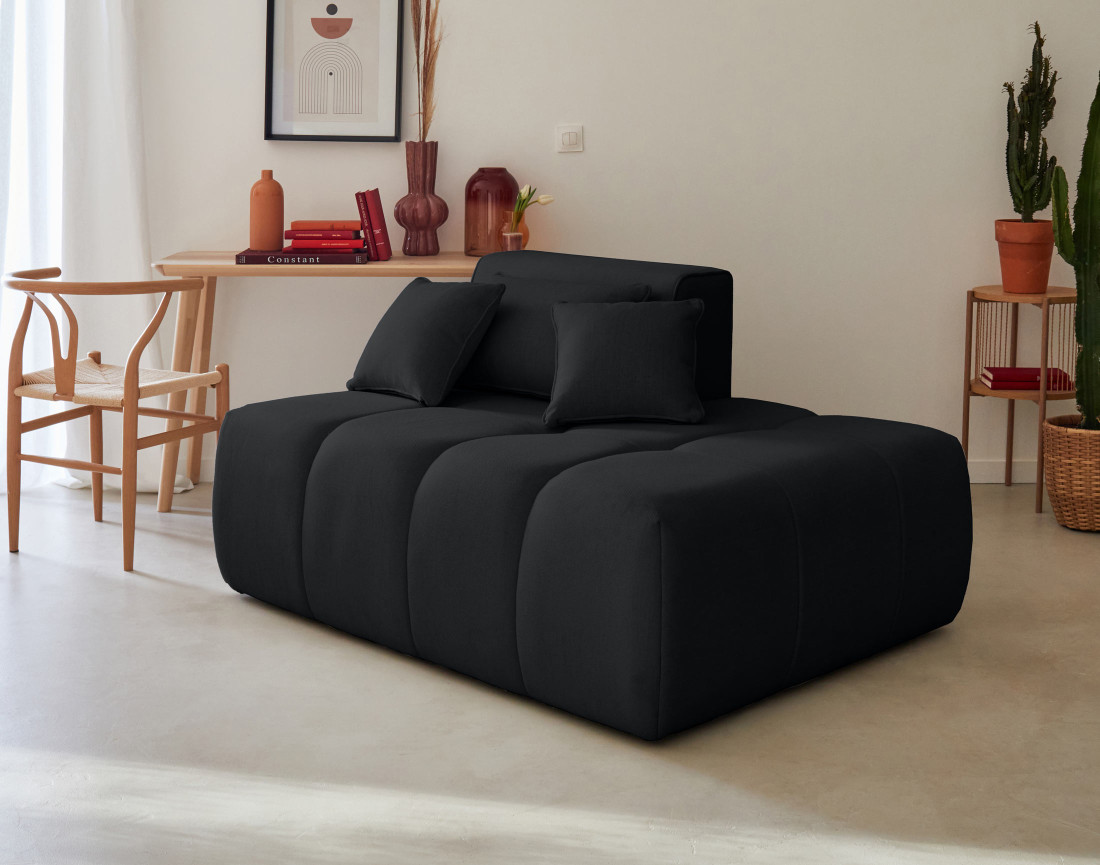 Module d'assise droit en tissu Caracas