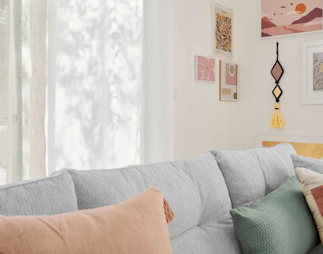 Canapé d'angle réversible 4 places convertible avec coffre en tissu texturé Astoria