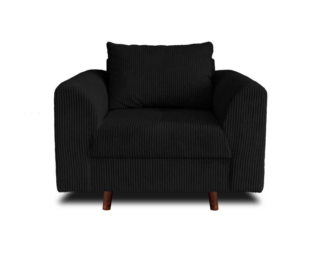 Fauteuil en velours côtelé Rune