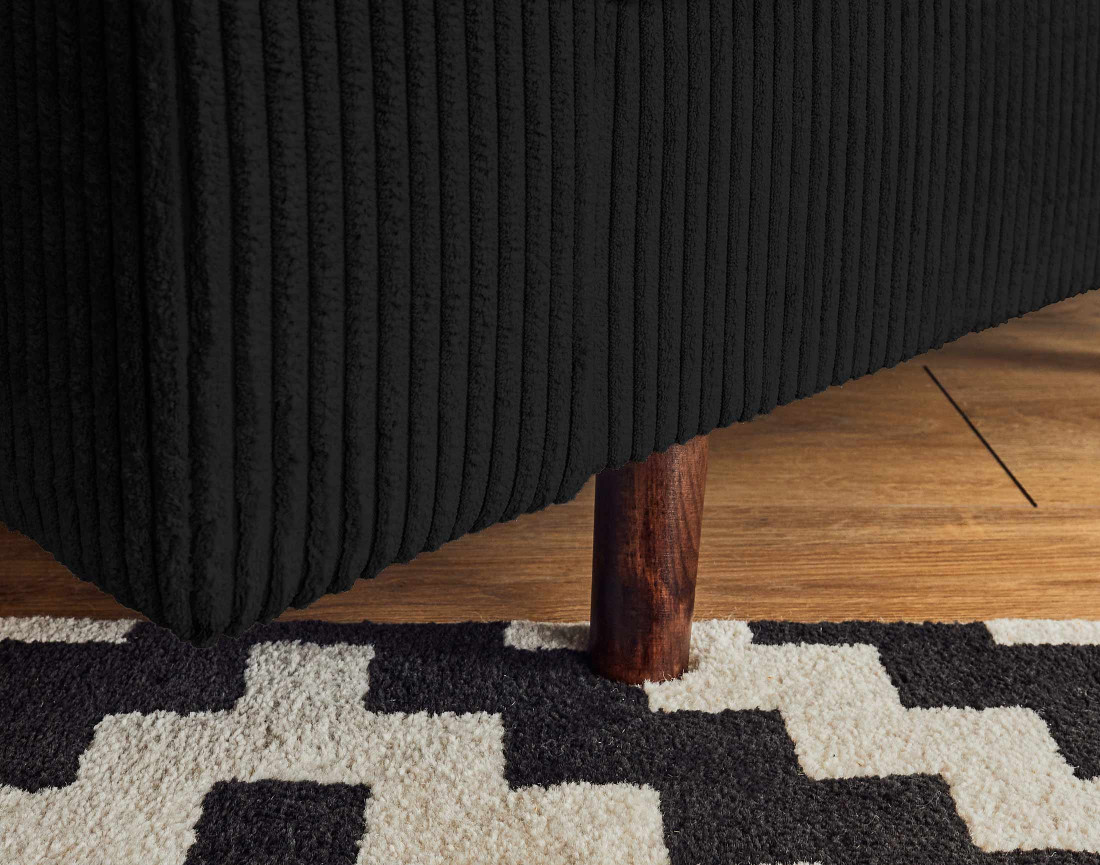 Canapé 2 places en velours côtelé Rune